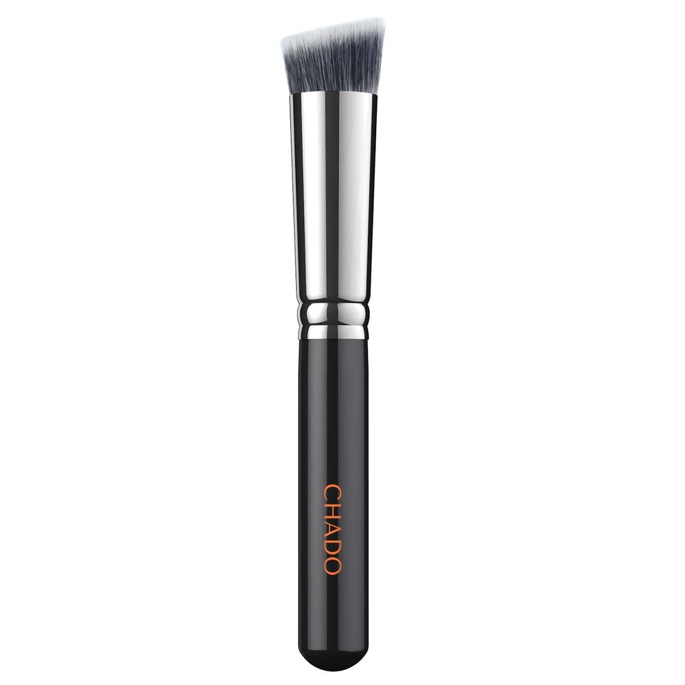 CHADO N2 Cream Foundation Brush - Bevelled Brush Made in France, Black