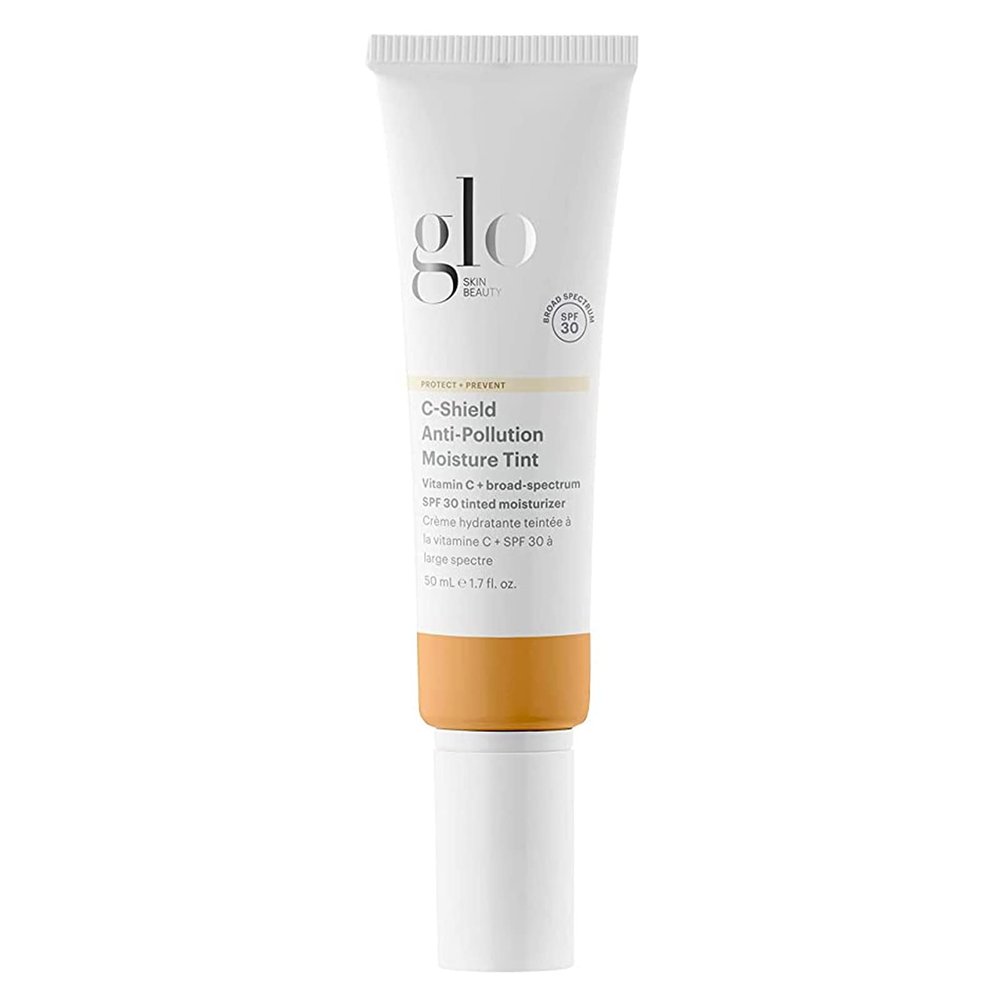 Glo Skin Beauty C-Shield Anti-Pollution Moisture Tint - Tinted Moisturizer With SPF 30 for Face, Broad Spectrum Protection & Vitamin C, 1.7 Oz (6W-Medium)