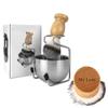 Aethland Personalized Custom Shaving Brush Set for Men Dad, Name Engraved Handcrafted Men's Shaving Brush for Men's Grooming Hair Wet Shave Men Boyfriend Father's Day Gift view 1