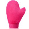 Self Tanner Mitt Applicator - US Patent Self Tanning Mitt with Elastic Cuff in Pink Color. Velvet Soft Texture for Streak-Free Full Body Application, Perfect for Beach Vacation, Back,Legs view 1