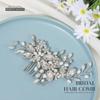 Casdre Crystal Bride Wedding Hair Comb Pearl Bridal Hair Piece Hair Accessories for Women and Girls (A Silver) view 2
