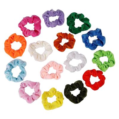 15pcs Hair ring flannel hair Hair Band Rings Chiffon Satin Hair Bands Hair Bow Ropes girls Large Hair Scrunchies Scrunchy Hair Bands fabric Circle oversized baby