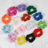 15pcs Hair ring flannel hair Hair Band Rings Chiffon Satin Hair Bands Hair Bow Ropes girls Large Hair Scrunchies Scrunchy Hair Bands fabric Circle oversized baby view 4