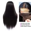 Forawme Silky Straight Brazilian Virgin Transparent Lace Closure Wigs For Women 16 Inch 180 Density Pre Plucked Invisible Hd Closureal Lace Wigs Human Hair 5X5 Deep Space view 3