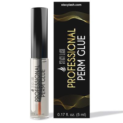 STACY LASH Professional Perm Glue / 0.17 fl.oz./ 5 ml/Transparent Lash Adhesive/Water-Soluble Eyelash Lifting Glue/Supplies for Professional & Home Use
