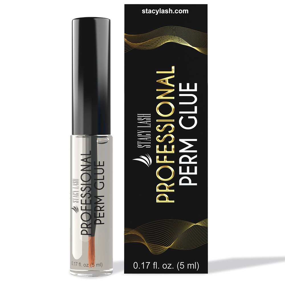 STACY LASH Professional Perm Glue / 0.17 fl.oz./ 5 ml/Transparent Lash Adhesive/Water-Soluble Eyelash Lifting Glue/Supplies for Professional & Home Use