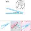 Flat Iron Curler, 2.8 X 0.7Inch Mini Simple Hair Straightener, European Plug 2 in 1 Ceramic Tourmaline Plate Heating Flat Iron for Curly and Straight Hair (Blue) view 3