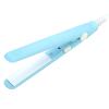 Flat Iron Curler, 2.8 X 0.7Inch Mini Simple Hair Straightener, European Plug 2 in 1 Ceramic Tourmaline Plate Heating Flat Iron for Curly and Straight Hair (Blue) view 4