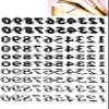 Black Letter Number 0-9 Temporary Tattoos Waterproof Transfer Tattoo Sticker Quote Realistic For Men Women Design Decorations Sexy Body Fake view 1