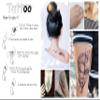 Black Letter Number 0-9 Temporary Tattoos Waterproof Transfer Tattoo Sticker Quote Realistic For Men Women Design Decorations Sexy Body Fake view 3