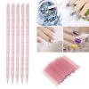 100 PCS Disposable Nail Stick Cuticle Pusher bulk, Plastic Nail Care Sticks, Cleaning Cuticle Stick Cuticle Manicure and Pedicure Stick for Fingernail for Men and Women Home Salon (Rose red) view 2