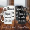 PixiDoodle Happiness Cosmetics Makeup Artist Coffee Mug (11 oz, Black) view 3