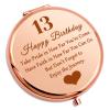 13 Year Old Birthday Gift For Girl Inspirational Gift Travel Makeup Mirror 13th Birthday Gift For Teen Daughter Niece Granddaughter Happy Birthday Gift For Sister Compact Mirror Daughter Gift From Mom view 1