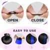 12 PCS Blue Hair Extensions Clip in, Colored Party Highlights Extension for Kids Girls Synthetic Hairpiece Straight 22 inch view 3