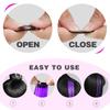 12 PCS Purple Hair Extensions Clip in, Colored Party Highlights Extension for Kids Girls Synthetic Hairpiece Straight 22 inch view 3