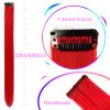 12 PCS Red Hair Extensions Clip in, Colored Party Highlights Extension for Kids Girls Synthetic Hairpiece Straight 22 inch view 4