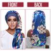 4PCS Long Satin Bonnet Sleep Cap,Black Extra Large Silk Bonnet for Natural Hair, Bonnets for Women Night Sleep,Wide Elastic Band, Very Soft & Comfortable (Black,3 Floral Patterns) view 4