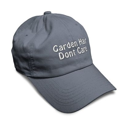 Speedy Pros Soft Baseball Cap Garden Hair Dont Care Hair and Beauty Hair Twill Cotton Dad Hats for Men & Women Dark Grey