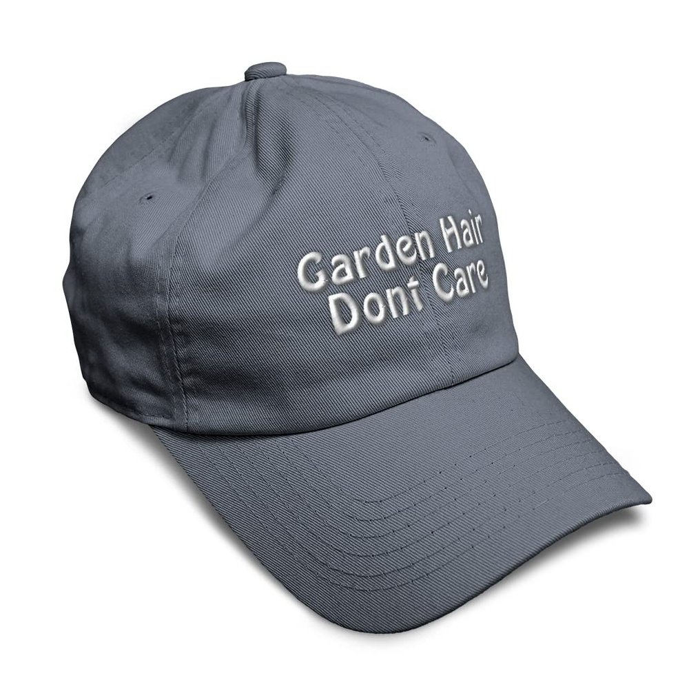 Speedy Pros Soft Baseball Cap Garden Hair Dont Care Hair and Beauty Hair Twill Cotton Dad Hats for Men & Women Dark Grey