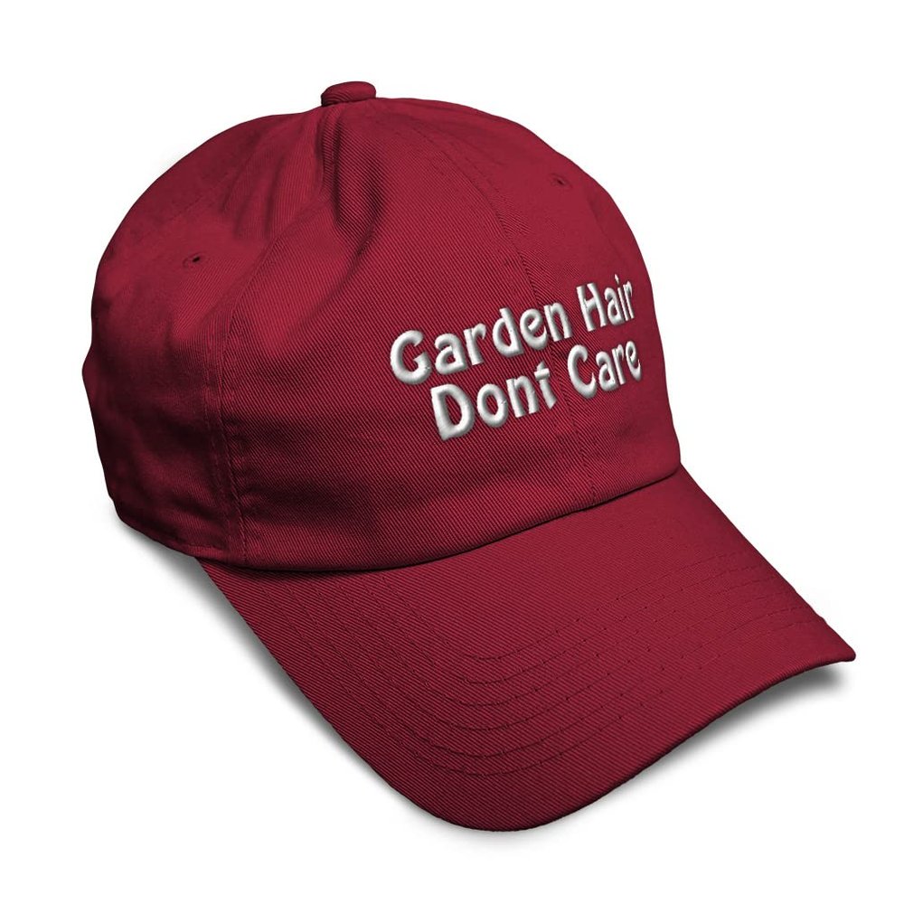Speedy Pros Soft Baseball Cap Garden Hair Dont Care Hair and Beauty Hair Twill Cotton Dad Hats for Men & Women Burgundy