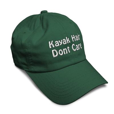 Speedy Pros Soft Baseball Cap Kayak Hair Dont Care Hair and Beauty Hair Twill Cotton Dad Hats for Men & Women Forest Green