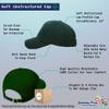 Speedy Pros Soft Baseball Cap Kayak Hair Dont Care Hair and Beauty Hair Twill Cotton Dad Hats for Men & Women Forest Green view 2