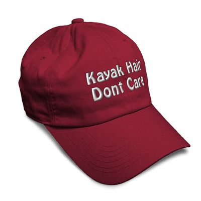 Speedy Pros Soft Baseball Cap Kayak Hair Dont Care Hair and Beauty Hair Twill Cotton Dad Hats for Men & Women Burgundy
