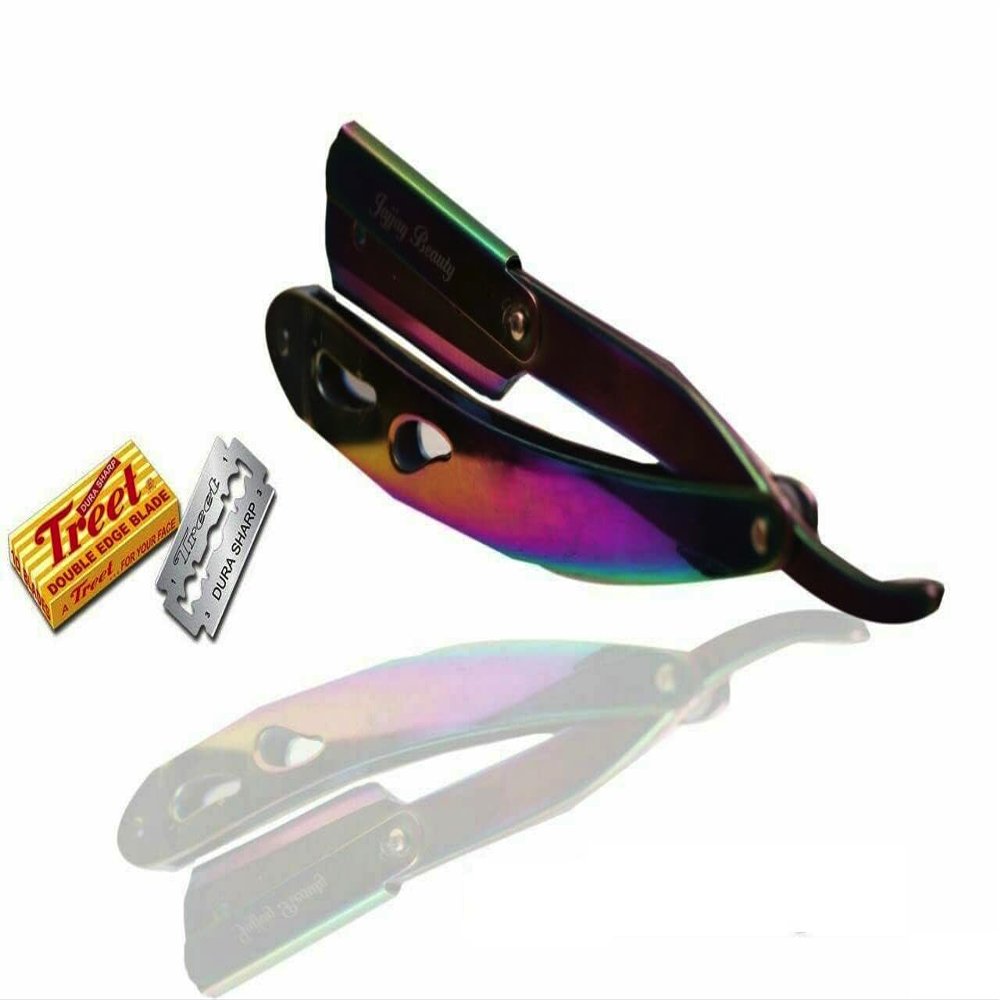 BARBER CUT THROAT SALON STRAIGHT RAZOR SHAVETTE RASOI RASOIRS +10 BLADES
