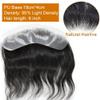 V-Shape PU Base Thin Skin Frontal V-loop Natural Hairline Hair System For Receding Hairline Front Hair 18CM x 4CM FACE MIRACLE From USA (4cm*18cm, 1B# Off Black-100% Light Medium) view 2