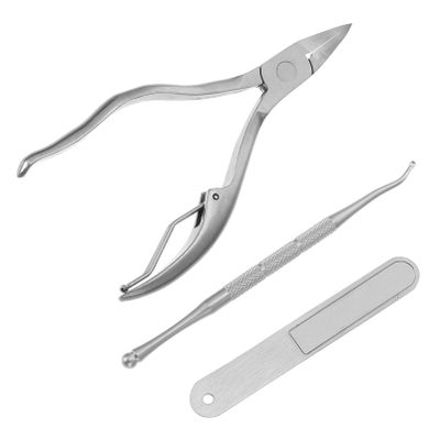 Healifty 1set Stainless Steel Nail Clipper Pedicure Tools for Nail Grooming Durable Rustproof Portable Design for Easy Use for Thick Toenails and Fingernails Care
