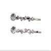 Faship A Pair Of Clear Premium Rhinestone Crystal Floral Hair Clips 2 Pcs Pins view 1