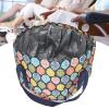 Collapsible Foot Soaking Basin, Portable Polyester Handle Rope Foot Bucket 21L Large Leaf Pattern for Travel Camping view 2