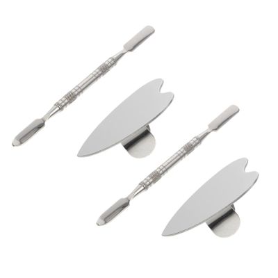 2 Sets Ring Palette Small Love Heart Tray Drawing Tray Cream Mixing Makeup Paint Small Drawing Plates Foundation Mixing Artist Painting Watercolor Painting Nail Stainless Steel