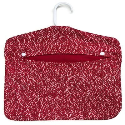 Artisan Cotton Clothespin or Accessory Bag (Small Red Dots)