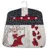 Artisan Cotton Clothespin or Accessory Bag (Red Glam Ladies) view 1