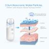 GIVERARE 2 Pack Nano Facial Steamer, Handy Mini Mister, USB Rechargeable Mist Sprayer, 30ml Visual Water Tank Moisturizing&Hydrating for Face, Skin Care, Eyelash Extensionss-White view 2
