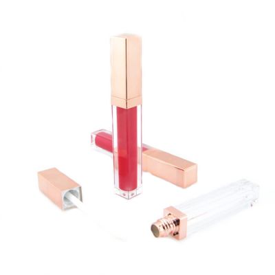 5Pcs 5ml/0.17oz Clear Lip Gloss Tube Refillable Plastic Lip Balm Bottle Mini Empty Lipstick Tubes with Screw Lid Reusable DIY Makeup Lip Gloss Container Holder (Gold-20pcs)
