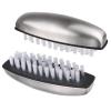 2 Pieces Nail Brushes for Cleaning, Beomeen Stainless Steel Fingernail Cleaner, Hand Nail Toes Cleaning and Scrubbing Brushes, Pedicure Nail Scrubber Non-Slip for Kitchen, Men & Mechanics view 1