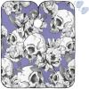 visesunny Barber Cape Purple Skull Polyester Hair Cutting Salon Cape Apron Anti-Static Haircut Water-Resistant Shaving Cloth Beard Shaving Bib Hairdressing Cape view 1