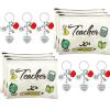 12 PCS Teacher Appreciation Gift Set 6 Teacher Kit Makeup Cosmetic Bags and 6 Teacher Keychains Valentines Graduation Gifts for Teacher (Classic Style) view 1