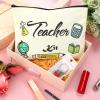 12 PCS Teacher Appreciation Gift Set 6 Teacher Kit Makeup Cosmetic Bags and 6 Teacher Keychains Valentines Graduation Gifts for Teacher (Classic Style) view 2