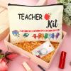 12 Pcs Teacher Appreciation Gift Bulk 6 Makeup Bags Cosmetic Pouch and 6 Keychains Valentines Graduation Gifts for Teacher Women(White,Simple Style) view 2
