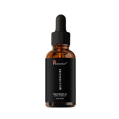 BAHAWAT Beard Oil -Premium Beard Oil Conditioner & Softener - Leather Sandalwood scent- Eliminates Beard Itch, Promote a Healthy, Full Beard, Natural Ingredients, 2 ounce.