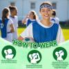 12 Pack Christmas Soccer Gifts for Girls Bulk Include 4 Pcs Adjustable No Slip Soccer Headbands 8 Pcs Hair Scrunchies Hair Ties Sport Football Accessories Gifts for Girls Women Players Coaches Team view 3
