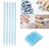 100 Pcs Nail Care Cuticle Pusher, Nail Care Sticks for Cuticle Pusher Rubber Cleaning Pen Dead Skin Cleaner Peeling Peeling Nail Art Manicure Tool(blue) view 3