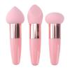 3Pcs Foundation Sponge Puff Mushroom Head Cosmetic Blending Sponge Makeup Puff Facial Sponge BB Cream Foundation Makeup (Pink) view 1