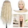 Beauty Star Mannequin Head with 80% Real Human Hair, Doll Head for Hair Styling, Cosmetology Training Manikin Practice Head with Clamp Stand and Braiding Kit (Suitable for Straightening, Curling) view 3