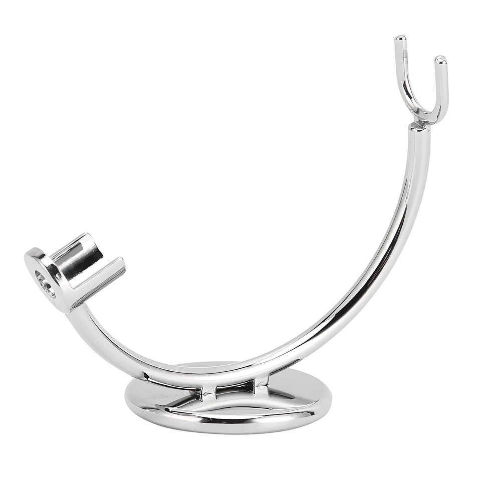 Dioche Curved Shaver Stand, Stainless Steel Single Head Shaving Brush Holder Safety Support Accessories for Men