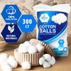 MED PRIDE Medical Cotton Balls, 100% Pure Cotton, Ultra Soft, 300 Count, for Ears, Face, Makeup Removal, Nail Polish, Lotions, Absorbent Multipurpose Use view 2