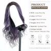 Esmee 24 Inches Ombre Purple to Grey Wigs for Women Synthetic Heat Resistant Fiber Natural Long Wave Wigs for Daily Party Cosplay Wear view 2